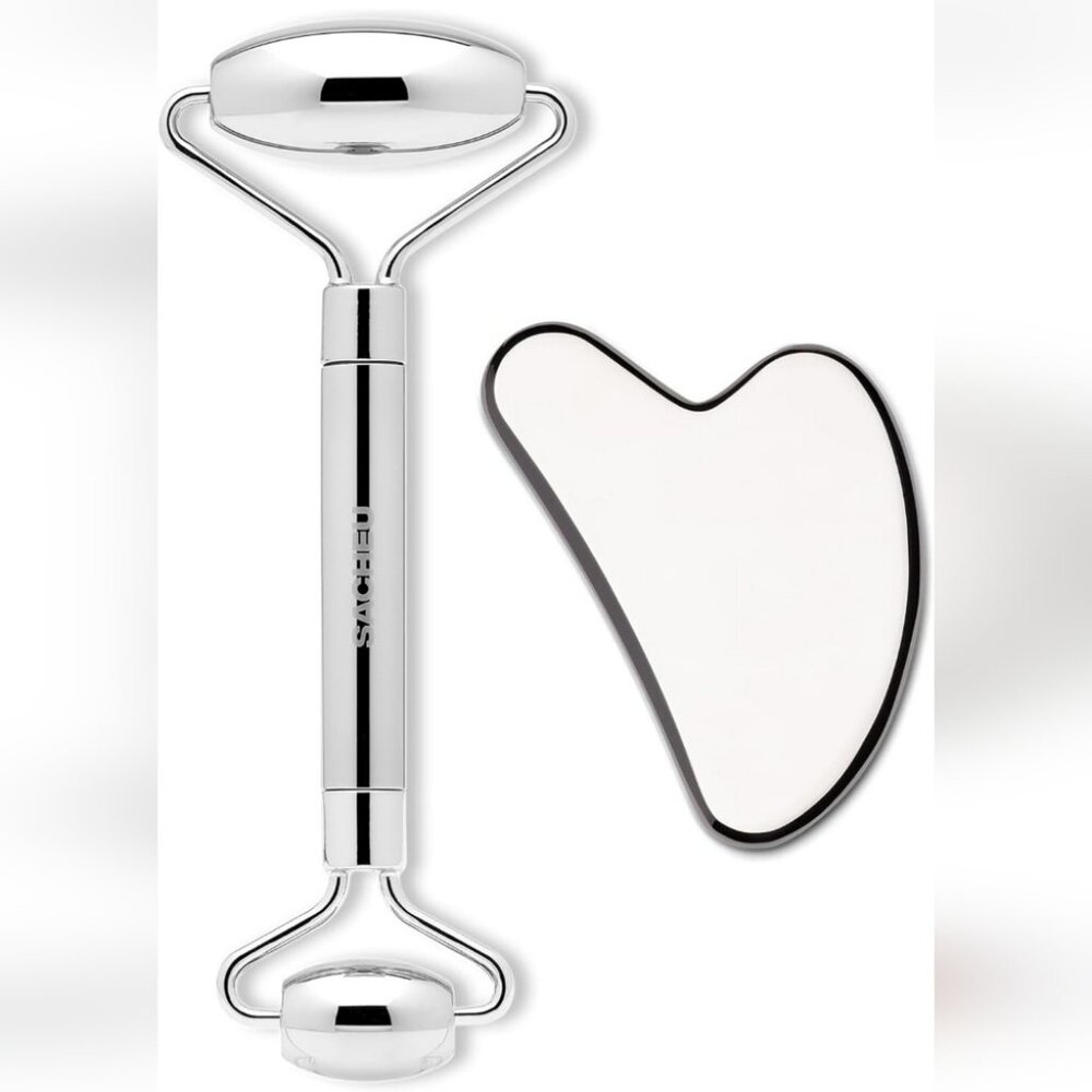 NWT SACHEU Beauty The Ultimate Stainless Steel Facial 2 Piece Tool Set